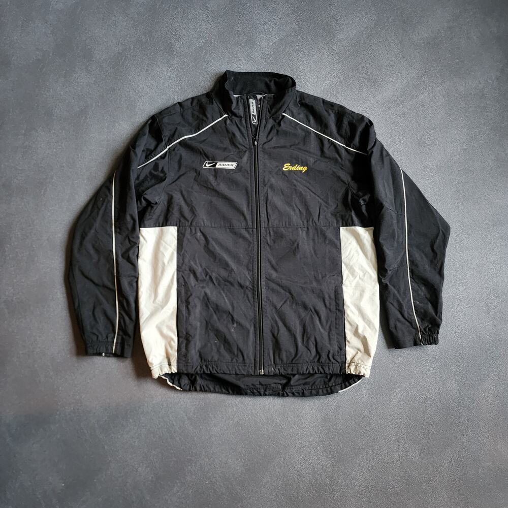 Vintage Nike x Eddie Bauer Black Full Zip Polyester Activewear Jacket Medium